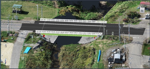 一般国道242号 池田町 信取橋補修外一連工事 CIM画像